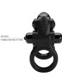 PRETTY LOVE - PASSIONATE RING DOBLE ANILLO VIBRADOR + ESTIMULADOR CLÍTORIS NEGRO