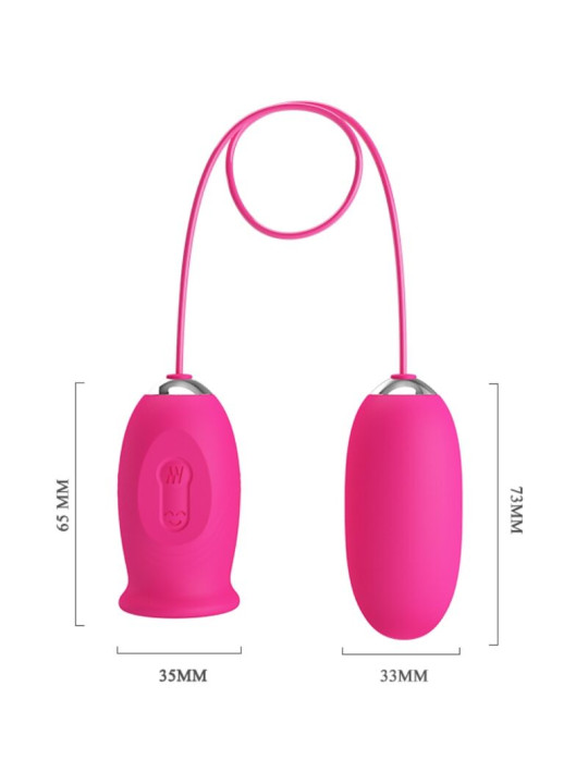 PRETTY LOVE - DAISY HUEVO VIBRADOR + LENGUA ESTIMULADORA DE CLÍTORIS ROSA