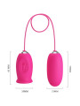 PRETTY LOVE - DAISY HUEVO VIBRADOR + LENGUA ESTIMULADORA DE CLÍTORIS ROSA