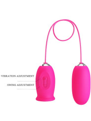 PRETTY LOVE - DAISY HUEVO VIBRADOR + LENGUA ESTIMULADORA DE CLÍTORIS ROSA