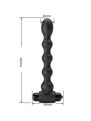 PRETTY LOVE - LYNN PLUG ANAL SILICONA 10 VIBRACIONES NEGRO