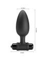 PRETTY LOVE - VIBRA BUTT PLUG 2 PLUG ANAL 10 VIBRACIONES NEGRO