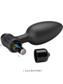 PRETTY LOVE - VIBRA BUTT PLUG 2 PLUG ANAL 10 VIBRACIONES NEGRO