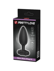 PRETTY LOVE - VIBRA BUTT PLUG 2 PLUG ANAL 10 VIBRACIONES NEGRO