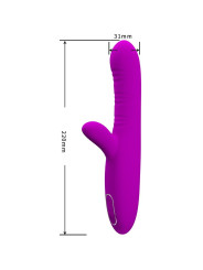 PRETTY LOVE - ANGELIQUE VIBRADOR MULTIFUNCIÓN + ESTIMULADOR DE CLÍTORIS MORADO