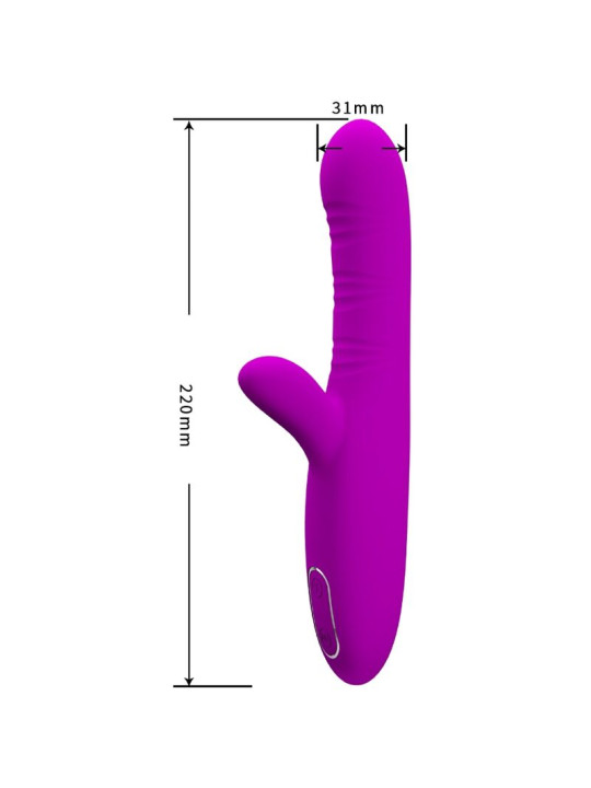 PRETTY LOVE - ANGELIQUE VIBRADOR MULTIFUNCIÓN + ESTIMULADOR DE CLÍTORIS MORADO