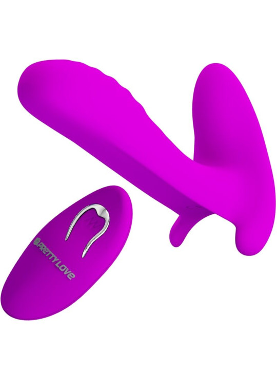 PRETTY LOVE - MASAJEADOR & VIBRADOR 12 VIBRACIONES CONTROL REMOTO MORADO