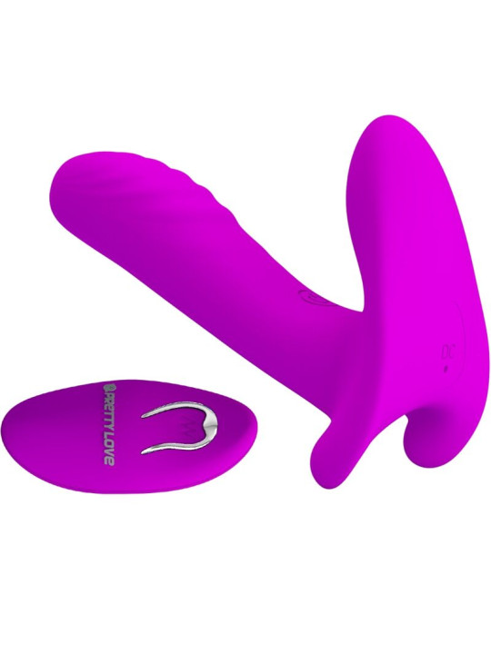 PRETTY LOVE - MASAJEADOR & VIBRADOR 12 VIBRACIONES CONTROL REMOTO MORADO