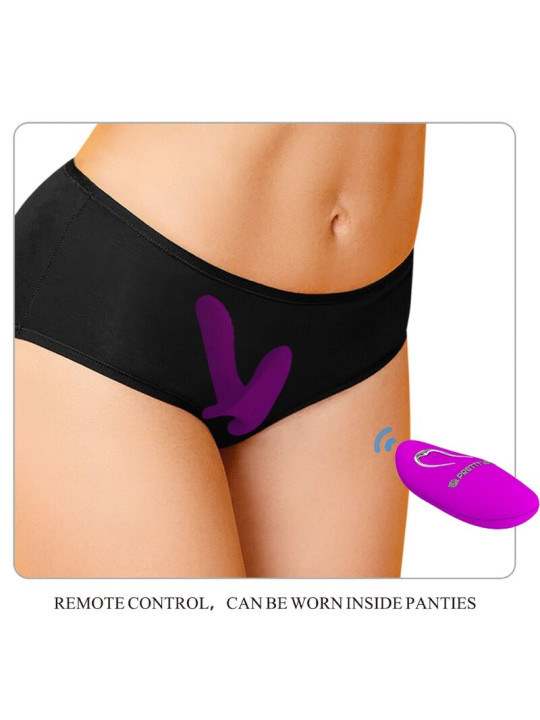 PRETTY LOVE - MASAJEADOR & VIBRADOR 12 VIBRACIONES CONTROL REMOTO MORADO