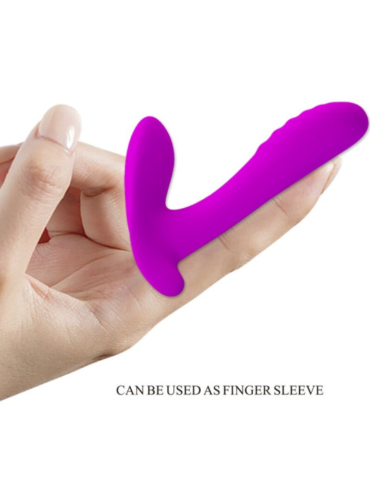 PRETTY LOVE - MASAJEADOR & VIBRADOR 12 VIBRACIONES CONTROL REMOTO MORADO