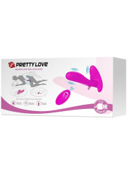 PRETTY LOVE - MASAJEADOR & VIBRADOR 12 VIBRACIONES CONTROL REMOTO MORADO