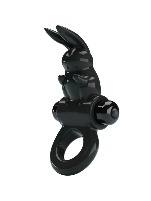 PRETTY LOVE - EXCITING RING ANILLO VIBRADOR RABBIT 10 VIBRACIONES NEGRO