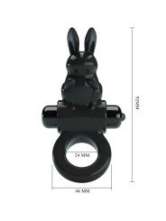 PRETTY LOVE - EXCITING RING ANILLO VIBRADOR RABBIT 10 VIBRACIONES NEGRO
