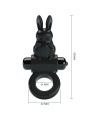 PRETTY LOVE - EXCITING RING ANILLO VIBRADOR RABBIT 10 VIBRACIONES NEGRO