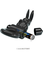 PRETTY LOVE - EXCITING RING ANILLO VIBRADOR RABBIT 10 VIBRACIONES NEGRO