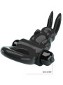 PRETTY LOVE - EXCITING RING ANILLO VIBRADOR RABBIT 10 VIBRACIONES NEGRO