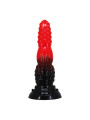 POWER MONSTERS - FIRE DRAGON DILDO FANTASÍA CON VENTOSA 24,5 CM Ø 5,8 CM ROJO Y NEGRO