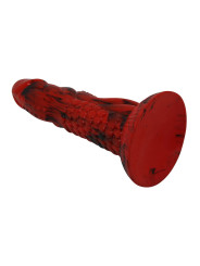 POWER MONSTERS - MINOTAUR DILDO FANTASÍA CON VENTOSA 21 CM Ø 5 CM ROJO Y NEGRO