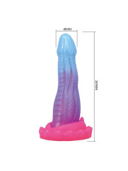 POWER MONSTERS - VOID PYTHON DILDO FANTASÍA CON VENTOSA 20,5 CM Ø 5,2 CM AZUL, LILA Y ROSA