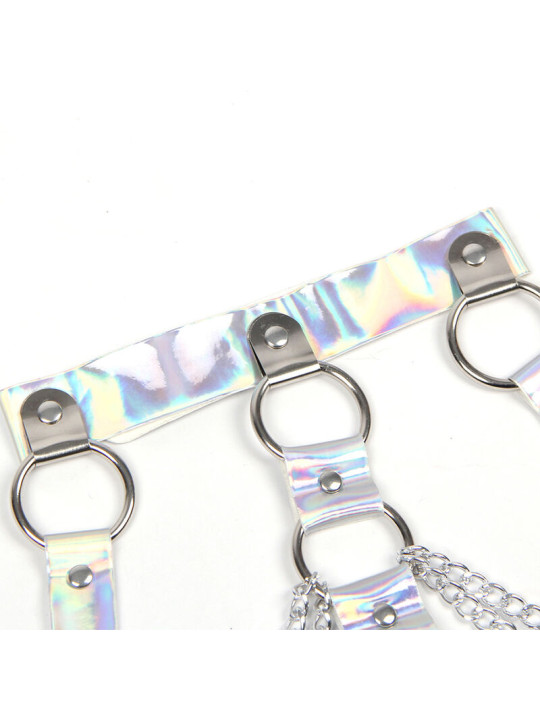 SUBBLIME - 953737 ARNÉS DE PECHO CON ANILLOS Y CADENAS PLATA TALLA ÚNICA