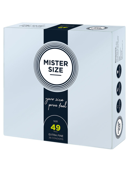 MISTER SIZE - PRESERVATIVOS TALLA S 49 MM (36 UNIDADES)