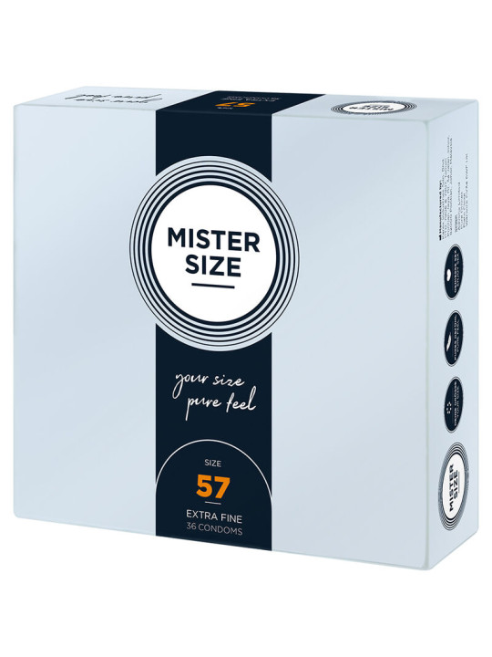 MISTER SIZE - PRESERVATIVOS TALLA L 57 MM (36 UNIDADES)