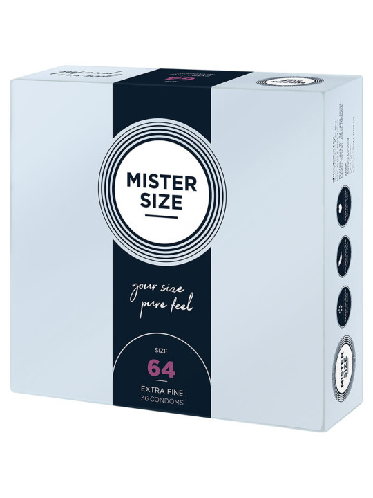 MISTER SIZE - PRESERVATIVOS TALLA XXL 64 MM (36 UNIDADES)