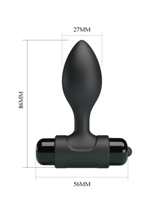 PRETTY LOVE - VIBRA BUTT PLUG ANAL 10 VIBRACIONES NEGRO