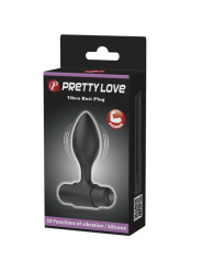 PRETTY LOVE - VIBRA BUTT PLUG ANAL 10 VIBRACIONES NEGRO