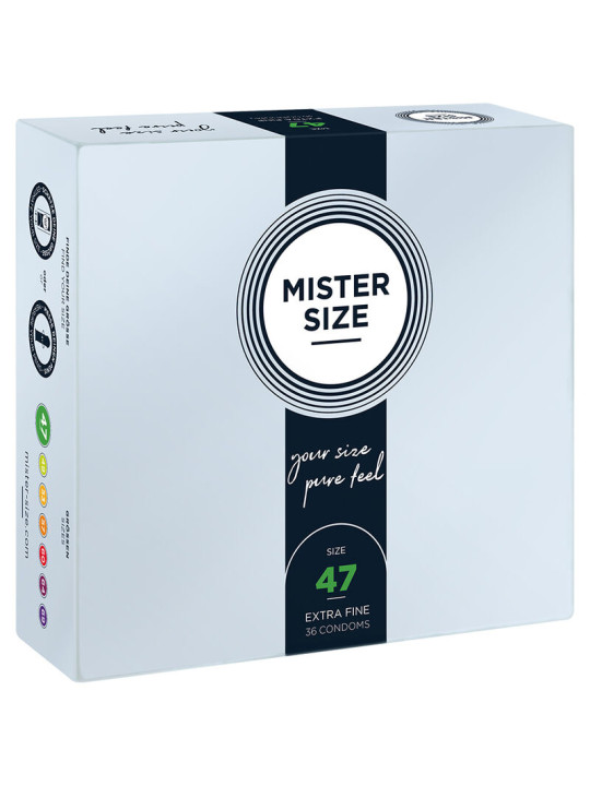 MISTER SIZE - PRESERVATIVOS TALLA XS 47 MM (36 UNIDADES)