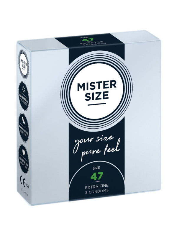 MISTER SIZE - PRESERVATIVOS TALLA XS 47 MM (3 UNIDADES)