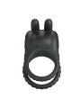 PRETTY LOVE - SINI ANILLO PARA PENE VIBRADOR RECARGABLE 10 FUNCIONES NEGRO