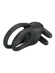 PRETTY LOVE - SINI ANILLO PARA PENE VIBRADOR RECARGABLE 10 FUNCIONES NEGRO