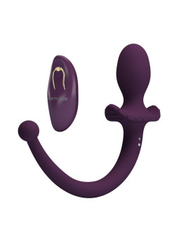 PRETTY LOVE - LIOEA PLUG ANAL CON COLA VIBRADOR 12 FUNCIONES COLOR MORADO CONTROL REMOTO