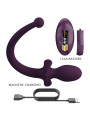 PRETTY LOVE - LIOEA PLUG ANAL CON COLA VIBRADOR 12 FUNCIONES COLOR MORADO CONTROL REMOTO