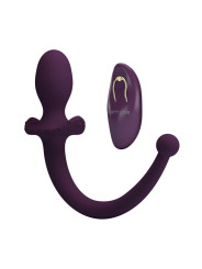 PRETTY LOVE - LIOEA PLUG ANAL CON COLA VIBRADOR 12 FUNCIONES COLOR MORADO CONTROL REMOTO