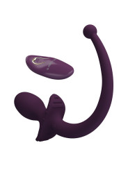 PRETTY LOVE - LIOEA PLUG ANAL CON COLA VIBRADOR 12 FUNCIONES COLOR MORADO CONTROL REMOTO