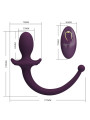 PRETTY LOVE - LIOEA PLUG ANAL CON COLA VIBRADOR 12 FUNCIONES COLOR MORADO CONTROL REMOTO