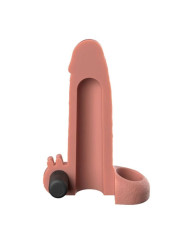 FANTASY X-TENSIONS - FUNDA EXTENSORA VIBRATORIA REAL FEEL 5 CM COLOR BEIGE