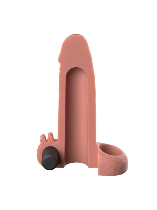 FANTASY X-TENSIONS - FUNDA EXTENSORA VIBRATORIA REAL FEEL 5 CM COLOR BEIGE