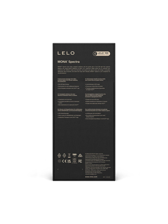 LELO - MONA SPECTRA MASAJEADOR ÍNTIMO CON LUZ ROJA RECARGABLE APP CONTROL