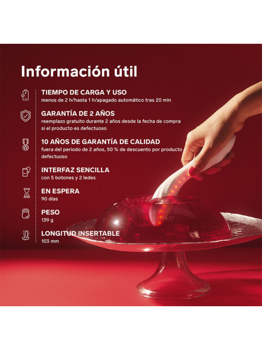 LELO - MONA SPECTRA MASAJEADOR ÍNTIMO CON LUZ ROJA RECARGABLE APP CONTROL