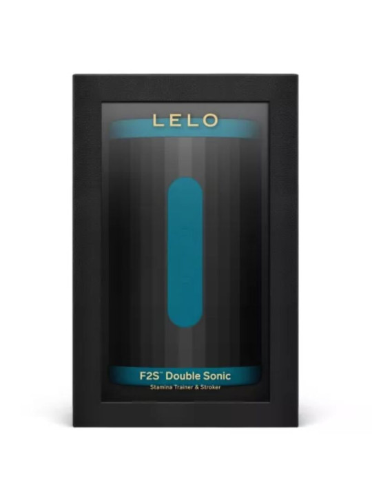 LELO - F2S DOUBLE SONIC MASTURBADOR MASCULINO CON DOBLE ESTIMULACIÓN SÓNICA VERDE AZULADO