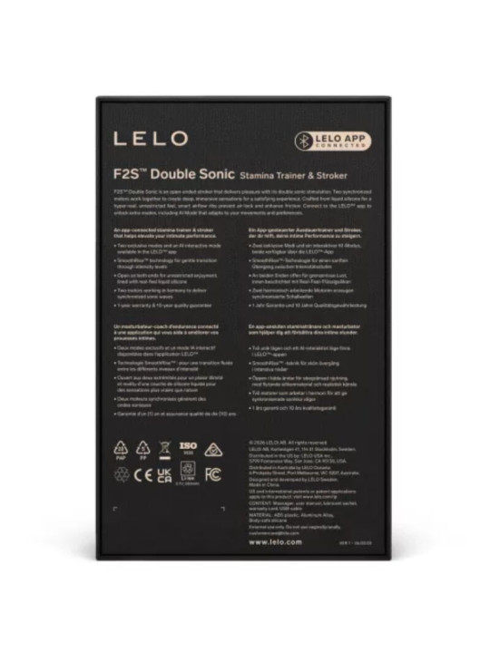 LELO - F2S DOUBLE SONIC MASTURBADOR MASCULINO CON DOBLE ESTIMULACIÓN SÓNICA VERDE AZULADO