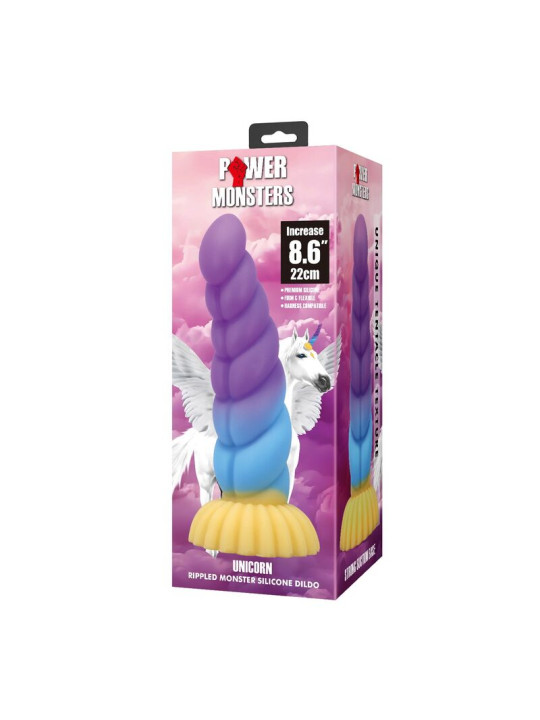 POWER MONSTERS - UNICORN DILDO TRICOLOR 22 CM Ø 5 CM