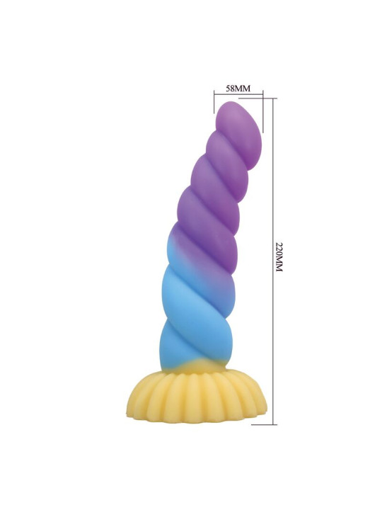 POWER MONSTERS - UNICORN DILDO TRICOLOR 22 CM Ø 5 CM