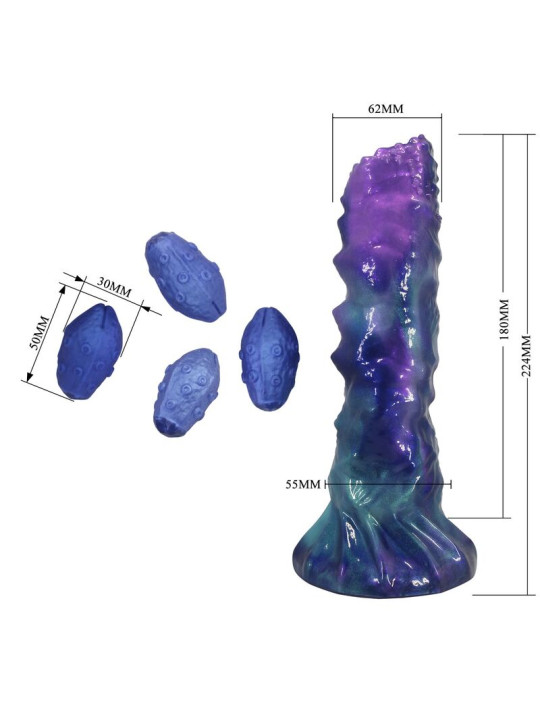 POWER MONSTERS - DUSKWALKER SENTINEL DILDO HINCHABLE FANTASÍA TRICOLOR 23 CM Ø 5 CM