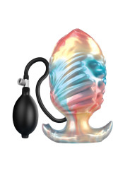 POWER MONSTERS - EBON LEVIATHAN PLUG ANAL HINCHABLE FANTASÍA TRICOLOR 18 CM
