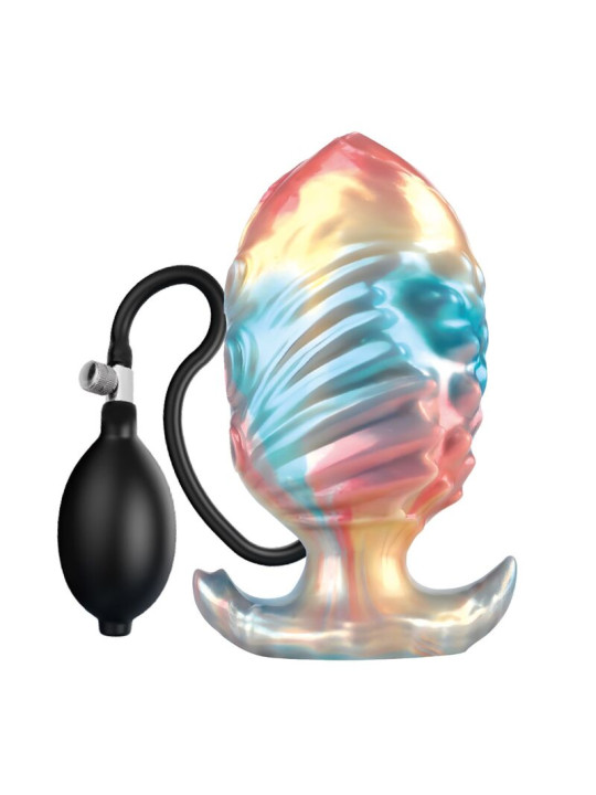 POWER MONSTERS - EBON LEVIATHAN PLUG ANAL HINCHABLE FANTASÍA TRICOLOR 18 CM