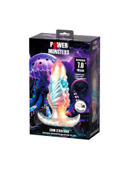 POWER MONSTERS - EBON LEVIATHAN PLUG ANAL HINCHABLE FANTASÍA TRICOLOR 18 CM